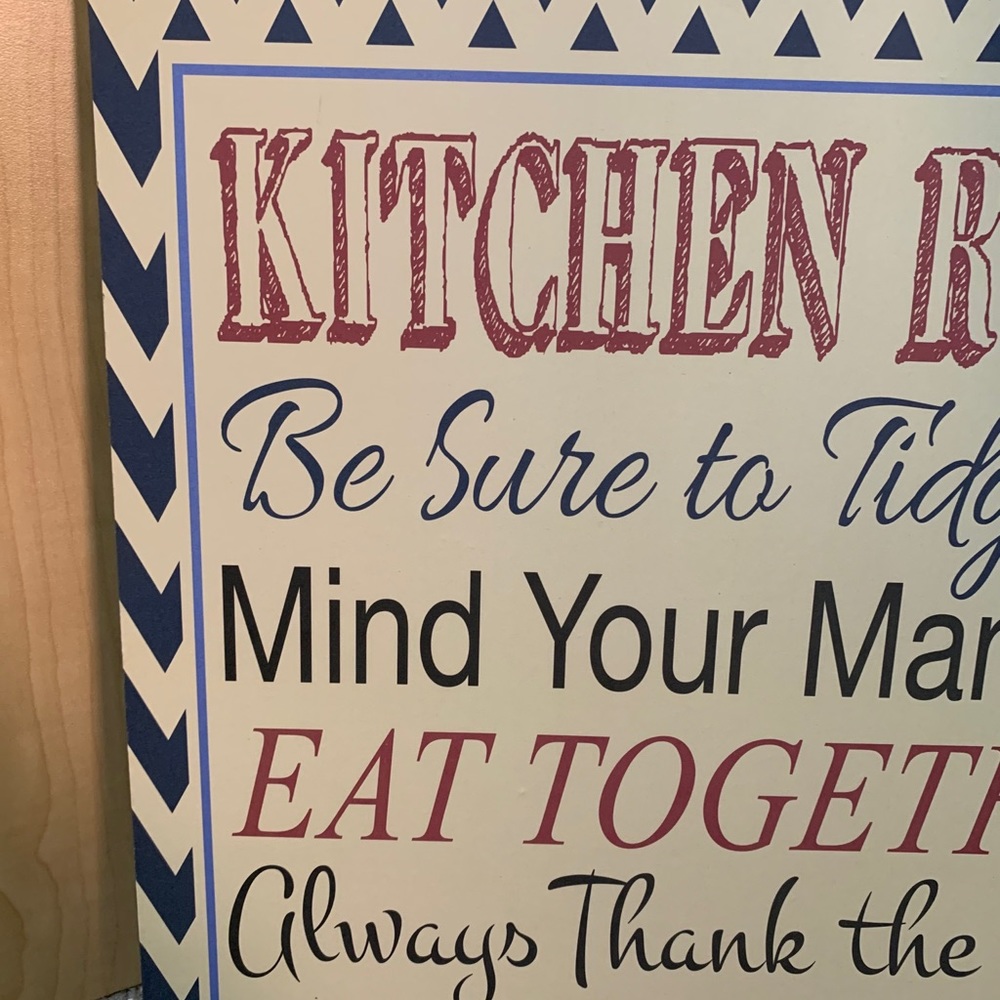 Kitchen Rules Sign Rustic Farmhouse #1650 - Picture 2 of 5